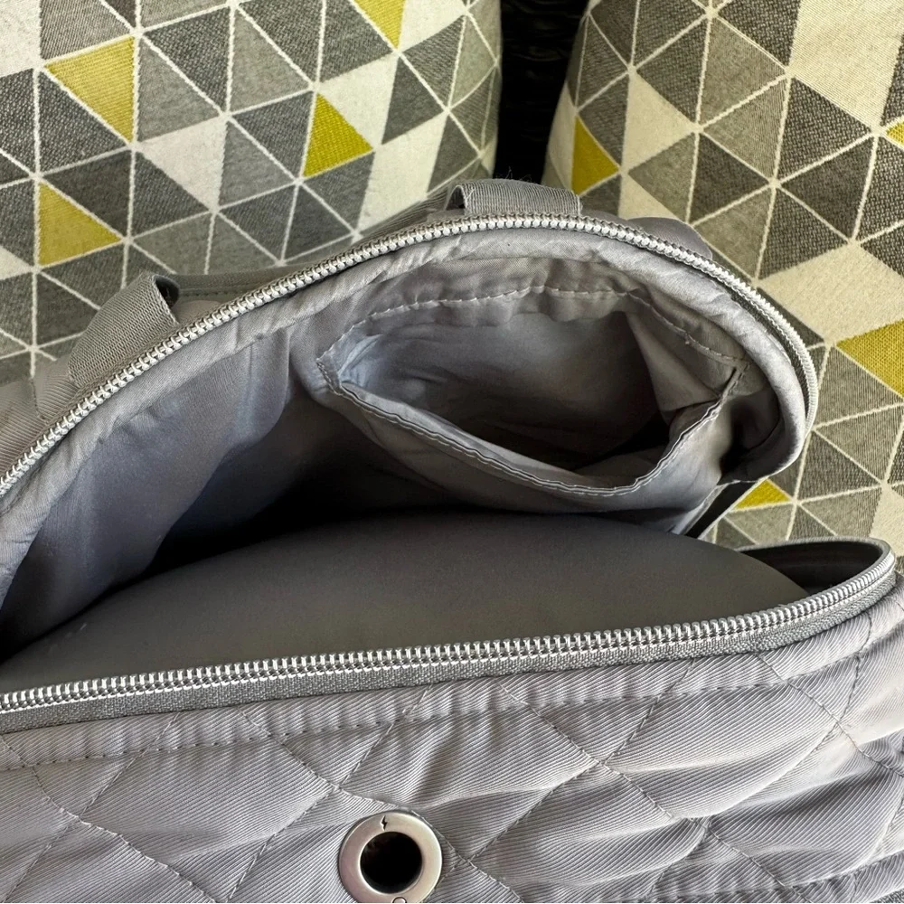 Vera Bradley Tranquil Gray Campus Backpack in Performance Twill